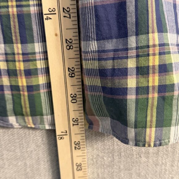 Ralph Lauren Plaid Pink Green Blue Yellow Button Down Shirt CUSTOM FIT Men's L - Picture 7 of 9